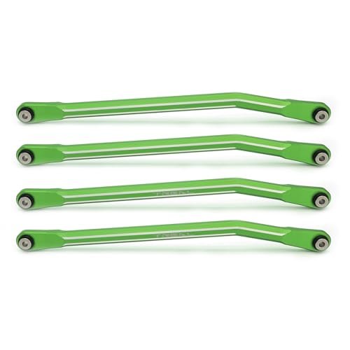 TREAL SCX6 High Clearance Link Set 4 Aluminum 7075 Lower Links for Axial SCX6 Compatible with Mile High RC Engines Green