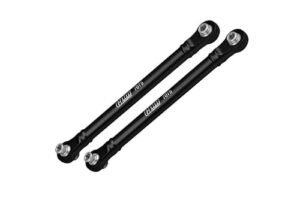 GPM 7075 Alloy Front Steering Toe Links for Traxxas 1/8 6S Maxx Slash 1/10 RC Chevy Truck Bodies Black