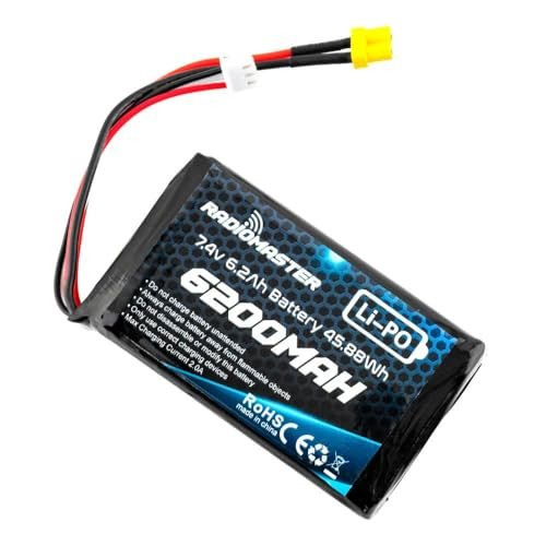 Xiangtat RADIOMASTER TX16S 7.4V 2S 6200mAh LiPo 7.4 V RC Battery with JST XH XT30 Plug for Boxer TX16S Remote Controller