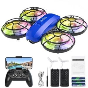 Swifsen RC Drone Quadcopter for Kids with Camera Mini Helicopter Toy Birthday Gifts for Boys and Girls Beginner Friendly Altitude Hold 2 Batteries