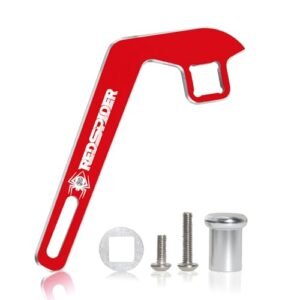 REDSPIDER RC Steering Wheel Transmitter Aluminum Alloy One Handed Control Adapter for Traxxas Controller Upgrade Parts Red