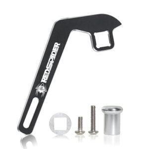 REDSPIDER Aluminum Alloy RC Controller Steering Wheel Trigger One Handed Control Adapter for Traxxas Transmitter Upgrade Parts Black