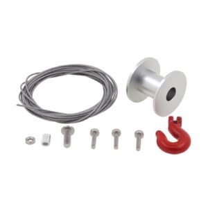 AGFRC 25T RC Winch Spool Kit Set Capstan 210cm Length with Hook for 1/10 1/8 Scale Standard and Low Profile Smart Servo H16 Compatible with Onkyo RC 681M Codes