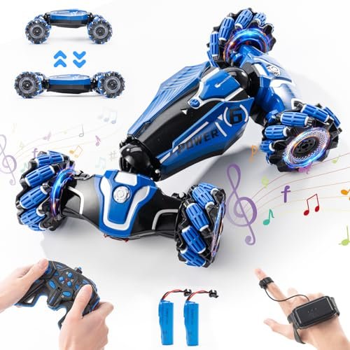 Jada RC Drift Car Body Gesture Sensing Remote Control Stunt Car with 4WD 360 Flips for Kids Ages 5 12