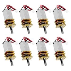 XIITIA 8pcs DC 3V 6V Mini N20 Gear Motor for Mini RC Rally Car DIY RC Toys Full Metal Gearbox with Terminal