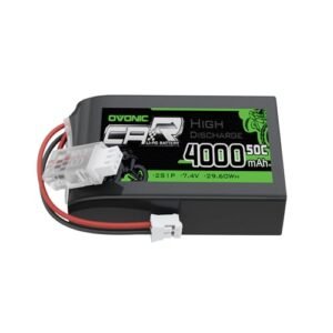 OVONIC 4000mAh 7.4V 2S1P TX Lipo Battery Pack with JST EHR Plug Ideal for The First RC Helicopter Enthusiasts