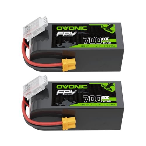 OVONIC Carrera RC Battery 7.4V 700mAh 2S Lipo Battery with XT30 Plug 2 Pack