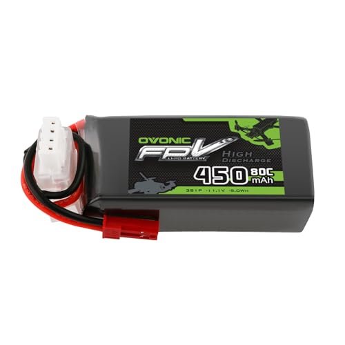 OVONIC 11.1V 80C 450mAh 3S Lipo Battery with JST Plug Understanding Battery RC Rating vs AH