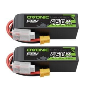 Air Hogs Sharpshooter Long Shot RC Helicopter with Bonus Darts OVONIC 14.8V 80C 450mAh 4S Lipo Battery Long Size XT30 Plug 2 Pack