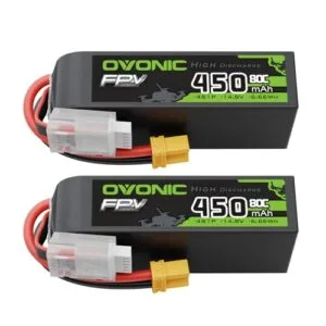 Air Hogs Sharpshooter Long Shot RC Helicopter with Bonus Darts OVONIC 14.8V 80C 450mAh 4S Lipo Battery Long Size XT30 Plug 2 Pack