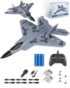 YQOGK RC Jet F22 Raptor Toy Plane with 2.4GHz Remote Control for Beginners and Kids