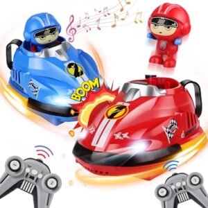 TALGIC Toddlers Remote Control Cars for Kids Boys RC Ejecting Bumper Car RC Battle Race Car Set of 2 Players RC Cartoon Car Toys