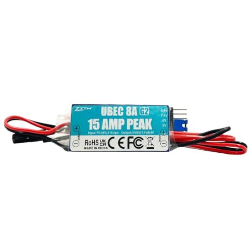 ZTW UBEC 15A Peak 8A Continuous Adjustable BEC for the Biggest RC Helicopter Airplane and DIY Projects