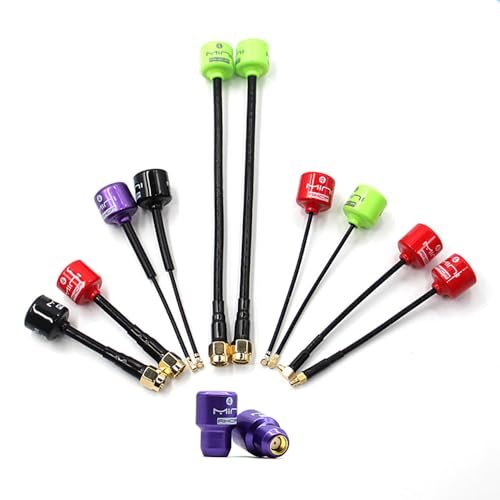 HobbyPower Mini RC Jet Engine 5.8G 2.8Dbi FPV Antenna RHCP SMA RP SMA MMCX UFL High Gain for Racing Drones Long SMA Red