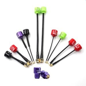 SPARKHOBBY MINI 4 5.8G 2.8Dbi FPV Antenna RHCP SMA RP SMA MMCX UFL High Gain Antenna for Mile High RC Planes Straight MMCX Black