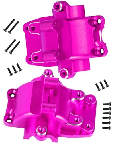 HopsupRC Alloy Gearbox Transmission Case Front Rear Differential Housing for 1 18 LaTrax Teton Desert Prerunner Rally with 1 18 Scale RC Truck Tires