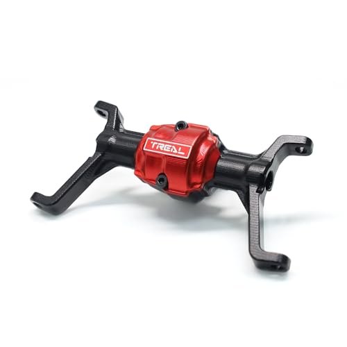 Treal Aluminum 7075 Front Axle Housing with C Hubs for Massive RC 18 Wheeler 1/18 Redcat Ascent 18 Crawler Black