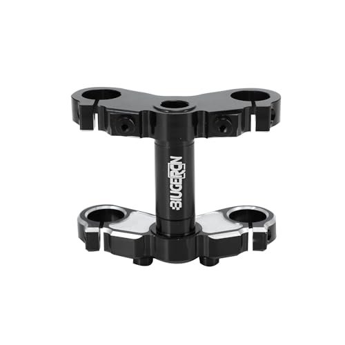 Wacece Triple Clamp 7075 Aluminum CNC for MX RC Motorcycle Promoto MX 1 4 RC Dirt Bike Black