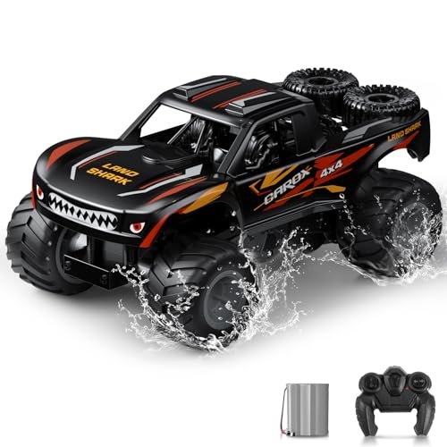Carox 1 4 Scale RC Pilots Amphibious Remote Control Monster Truck 2.4GHz Waterproof 4WD All Terrain Off Road Car for Kids and Adults