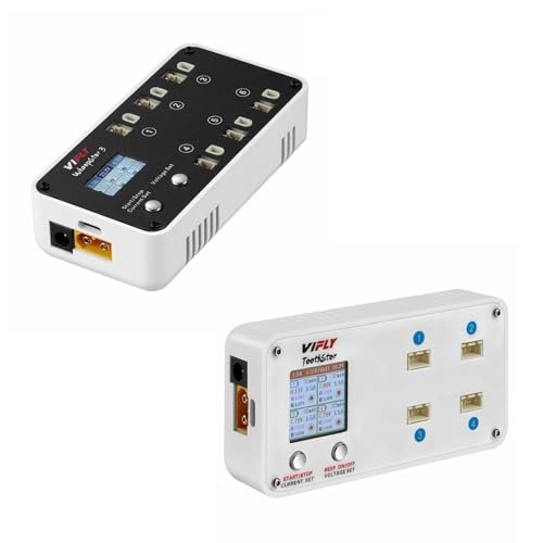 VIFLY WhoopStor 3 1S and ToothStor 2S RC Battery Charger and Charger Combo