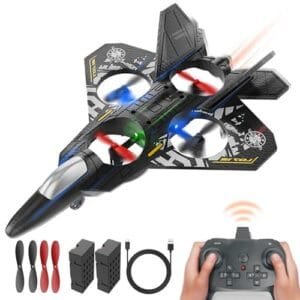 BEZGAR Toy RC Jet 2.4GHZ RC Plane with 6 Axis Gyro Remote Control Airplane and 360 Flip Fighter Jet for Kids