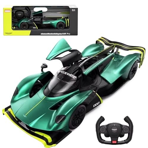 HTLNUZD 2024 RC Model Car 1/14 Scale Remote Control Car for Aston Martin Valkyrie AMR Pro with Lights Alloy Vehicle Adult Collectible