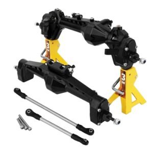 Pothyes CNC Offset Portal Axle Adjustable Link Mount for 1/10 RC Crawler Axial SCX10 III AXI03029 AR45P Rock Buggy LCG Chassis Cheater Rigs Upgrade Parts Black from rc willey utah warehouse idc