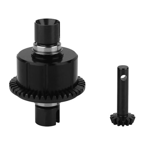 Pothyes 43T 11T Aluminum Alloy Differential Gear Set for RC Monster Energy Trophy Truck Losi LMT 1/8 Scale Upgrades Parts Black