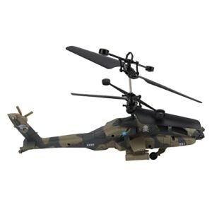 Fockety RC Helicopter Trick Flying Toy Stable Induction Aircraft with Auto Power Off USB Rechargeable Soft Blades for Kids 8+ Camouflage Green