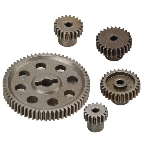 Acouto Tt02 Differential Main Metal Spur Gear Set 64T 17T 21T 26T 29T for Carson RC Truck Trailers and Brontosaurus 1/10 Truck 94111