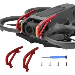 FSIDIWT Avata 2 Gimbal Bumper Guard Lens Safety Bumper PTZ Protect Bar Aluminum Alloy Camera Anti Collision Protection Guard Bar for DJI Avata 2 FPV Drone Red