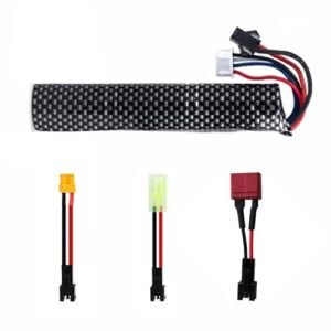 Cecicebb 11.1V 2000mAh Lipo Battery Airsoft SM2P Plug Rechargeable Batteries with Switch Cable