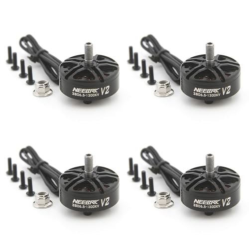 NEEBRC 4PCS 2807 2806.5 Brushless Motor 1300KV RC Electric Motors for RC Root Beer Racing Drones