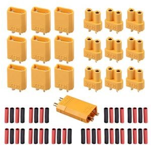 ZHIXU 10 Pairs XT30 Male Female Bullet Connectors Plugs for RC Socket Lipo Battery Connector Male Female Bullet Connectors Plugs