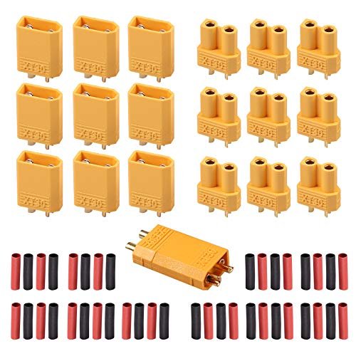 ZHIXU 10 Pairs XT30 Male Female Bullet Connectors Plugs for RC Socket Lipo Battery Connector Male Female Bullet Connectors Plugs