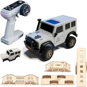 LDARC 1:43 Scale Mini RC Crawler RTR RC Rock Truck 4x4 with Climbing Kit 4 PCS(Grey)
