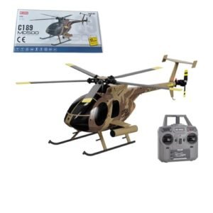 OYDL MD500 C189 Dirty Bird RC Plane 1/28 2.4G 4CH Single Rotor Helicopter with 6 Axis Gyro Remote Control Airplane for Beginners Adults Kids RTF Version Camo