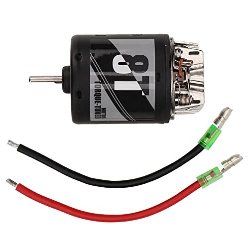 540 Brushed Motor for 1/10 RC Car, 8T High Torque Motor with Replaceable Carbon Brushes, Upgrade Brushed Motor for Axial SCX10 TRX4 Crawler Truck Boat, 7.2V to 12V RC Electric Motor