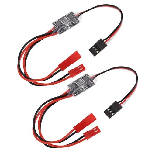 Micro Traders 2pcs 20A High Current Remote Control Electronic Switch for Fuel Pump RC 3 30V High Voltage Version Aerial Protection PWM Signal Control