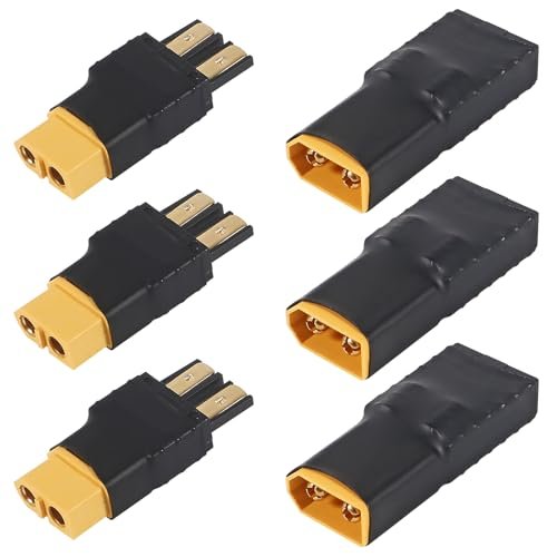 HobbyKing 3 Set XT60 to TRX Male Female Wireless Converter Plugs RC Battery Charger Adapter Connector Prevent RC Plane Stall