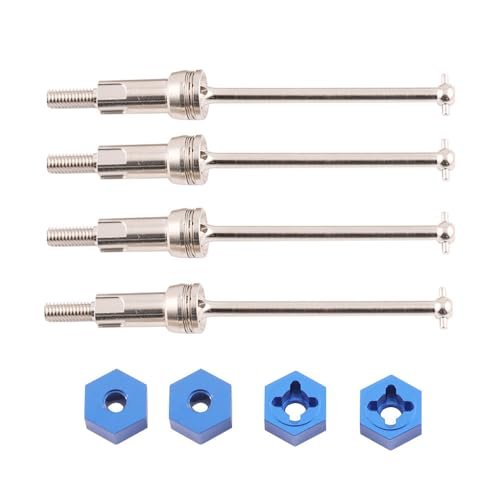 JOYSOG Delta RC 63D Planer 4Pcs CVD Drive Shaft for ARRMA 1/18 Granite Grom Metal Front Rear Driveshafts Upgrade Parts Silver