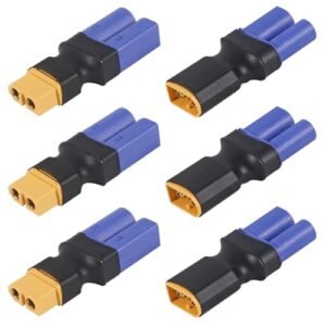 3 Set EC5 to XT60 Male Female T Connector Plugs for T 28 Trojan RC Parts Battery Charger Adapter