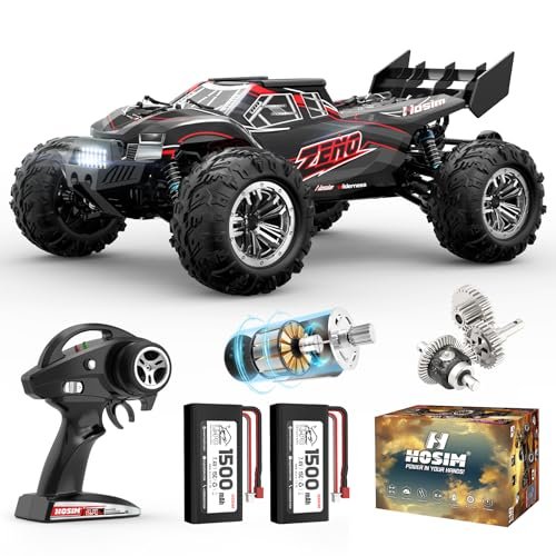 Hosim 1/10 Scale Large Scale RC Racing Car for Adults 48KMH High Speed Remote Control Truck 4X4 Off Road Waterproof Hobby Grade Monster Truck