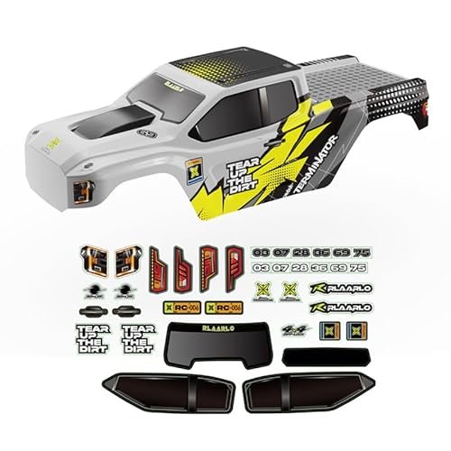 RIAARIO Mini 110 RC Truck PC Car Shell Yellow Silver
