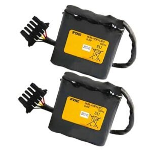 2 Pack FDK 8HR 4 3FAUPC 9.6V 4500mAh Ni MH Rechargeable Battery for Okuma Robot E5503 07E 001 MB4000