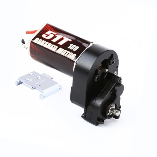 RCAWD 160 More Power Motor 180 51T CR18P Transmission Gearbox Set for Hawker Hunter RC Jet Hobbyplus 1/18 CR18P EVO Rock Van Trail Hunter Series Upgrades Part Silver