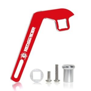 Aluminum Alloy RC Steering Wheel One Handed Control Adapter for TQi Transmitter TRX4 TRX6 1 10 TRX 4M 1 18 RC Car Crawler Red
