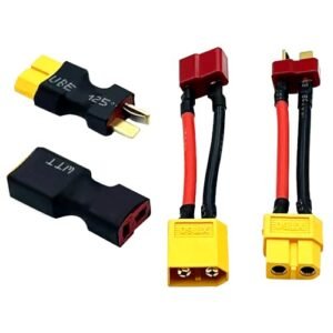 Agama RC 2 Pairs Deans T Plugs to XT60 Adapter Connector Male Female for Lipo Battery Charger