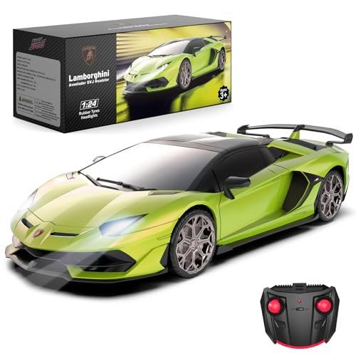 AEROQUEST 1/5 Scale RC Racing Lamborghini Remote Control Car Electric Sport Racing Hobby Toy for Boys Girls Birthday Gifts Green