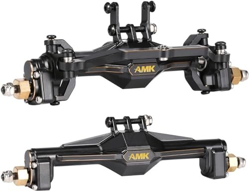 AMK TRX4M Brass Portal Axle Upgrade Kit Complete Set, Front Axles and Rear Axles with 7mm Hex Wheel Hubs and 4mm Adapters for 1/18 RC Crawlers TRX4M Upgrades, Bronc, Defend K10